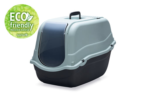 Litière Romeo Eco Bleu cl/noir 57x39x41 cm