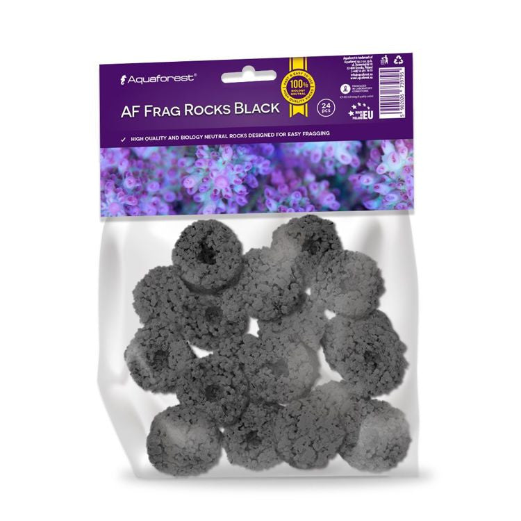 AquaForest AF Frag Rocks Black 24 pcs