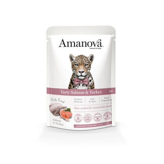 Amanova Tasty Salmon & Turkey - sachet 85 gr