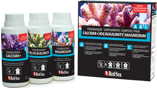 Red Sea calcium + Kh + magnésium 3 x 250ml (foundation A/B/C)