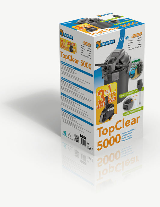 Superfish topclear kit 5000 UVC 7w - pompe 2000l/h