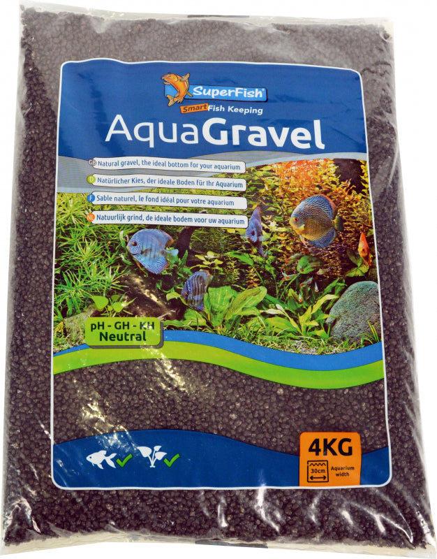 SuperFish AquaGravel Crystal Noir 1-2mm