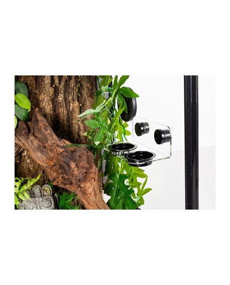 Mangeoir double magnétique translucide 15x8x6,2 cm