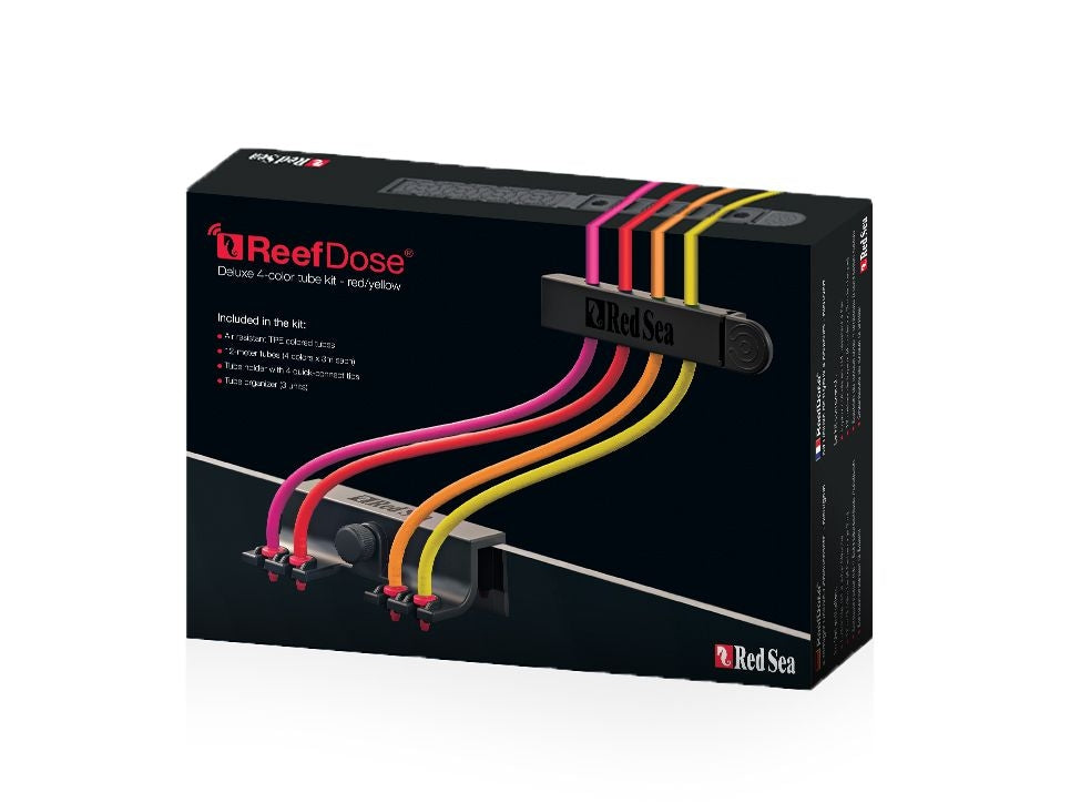 Red Sea ReefDose Deluxe 4 color tube kit-red/yellow